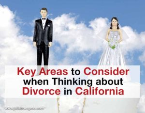 Key Areas to Consider When Divorcing in California